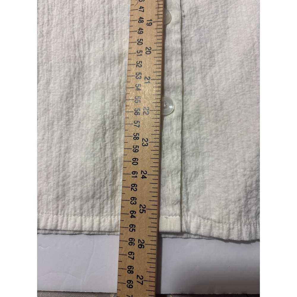 White Stag Arctic White Textured Button Up Short Sleeve Shirt WL21722 Womens M - Picture 6 of 9